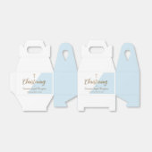 カスタム《キリスト教》洗礼式や命名式ブルー男の赤ちゃん優先ボックス フェイバーボックス (折り畳みなし)