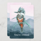 カスタム キングフィッシャー パーティー イベント お祝い 招待状 (正面/裏面)