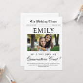 カスタム・キンセアニェーラ法廷提案新聞 カード (正面/裏面インサイチュ)