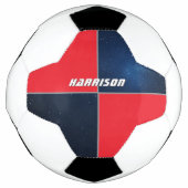 カスタム ギャラクシー スペース パーソナライズド サッカーボール (正面)