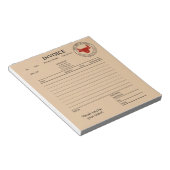 カスタム クラフト 屠畜業請求書  ノートパッド (アングル)