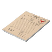 カスタム クラフト 屠畜業請求書  ノートパッド (回転)