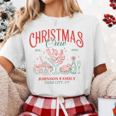 カスタム クリスマスクルー 一致するファミリーグループ Tシャツ