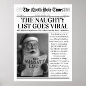 カスタム クリスマス新聞デコレーション 面白いクリスマス ポスター (正面)