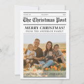 カスタム クリスマス新聞表紙のご挨拶 招待状 (正面)