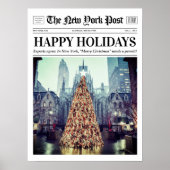 カスタム クリスマス新聞、トレンディーなクリスマスアート ポスター (正面)