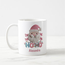 カスタム クリスマス かわいいサンタ “Ho Ho Ho” ホリデー コーヒーマグカップ