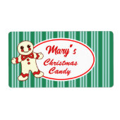 カスタム クリスマス キャンディ ラベル (正面)