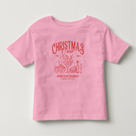 カスタム クリスマス クルー お揃い ファミリー グループ トドラーTシャツ