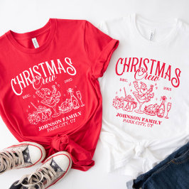 カスタム クリスマス クルー お揃い ファミリー グループ Tシャツ
