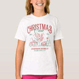 カスタム クリスマス クルー お揃い ファミリー グループ Tシャツ