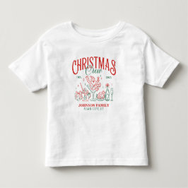 カスタム クリスマス クルー 一致 ファミリー グループ トドラーTシャツ