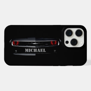 カスタム クール ブラック シボレー カマロ あなたの名前 iPhone 15 PRO MAXケース