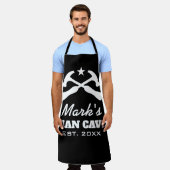 カスタム クール マンリー マンケーブ BBQ エプロン メンズ     (着用した状態)