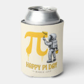 カスタム クール 宇宙飛行士 描画 π シンボル 円周率の日  缶クーラー (缶正面)