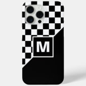カスタム クール 黒と白の市松模様の旗 パターン Case-Mate iPhoneケース (裏面)
