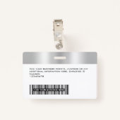 カスタム·グラム社員の写真、バー·コード、ロゴ、名前 バッジ (裏面クリップ)