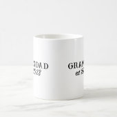 カスタム グランドアド 就任 復古 タイポグラフィ コーヒーマグカップ (中央)