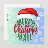 カスタム グリーン ブルー オンブレ メリー クリスマス ヤル (正面/裏面)