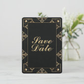 カスタム・グレート・ギャツビー・セーブ・ザ・デート 招待状 (スタンド正面)