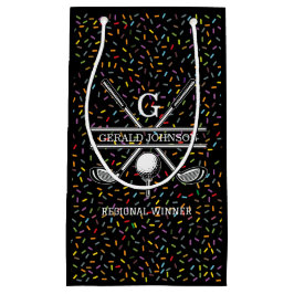 カスタム コンフェッティ ゴルフ モノグラム デザイン スモールペーパーバッグ