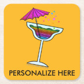カスタム コースター - マルガリータ デザイン (正面)