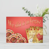 ::カスタム:: コーラルゴールド ラスベガス デラックス ウェディング 招待状 (スタンド正面)