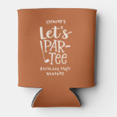 カスタム ゴルフ バチェラー パーティー 田舎風 Let's Par-Tee 缶クーラー (正面)