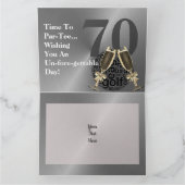 カスタム ゴルフ 70歳 誕生日カード カード (内部)