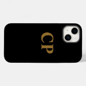 カスタム ゴールドイニシャル Case-Mate iPhoneケース (裏面 (横))