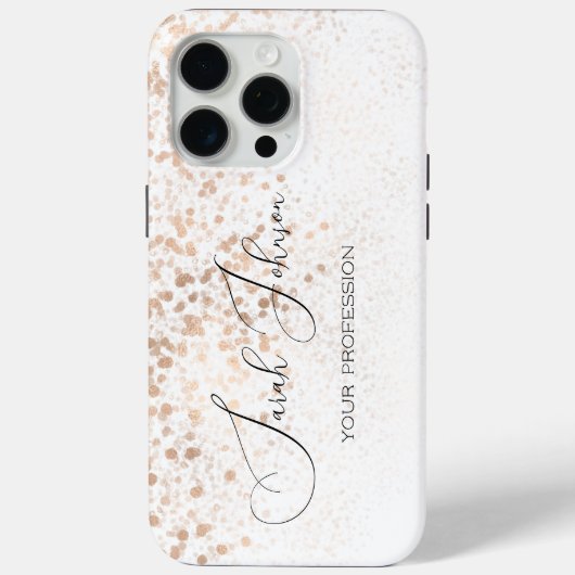 カスタム ゴールド グリッター Case-Mate iPhoneケース (裏面)