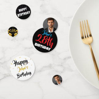カスタム ゴールド&ブラック 誕生日 コンフェティ オーダーメイド コンフェッティ