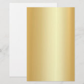 カスタム ゴールド ルック モダン エレガント ブランク テンプレート 便箋 (正面/裏面)