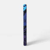 カスタム サイバー ブルー PCB 回路基板 テック アート SAMSUNG GALAXYケース (左側面)