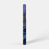 カスタム サイバー ブルー PCB 回路基板 テック アート SAMSUNG GALAXYケース (右側面)