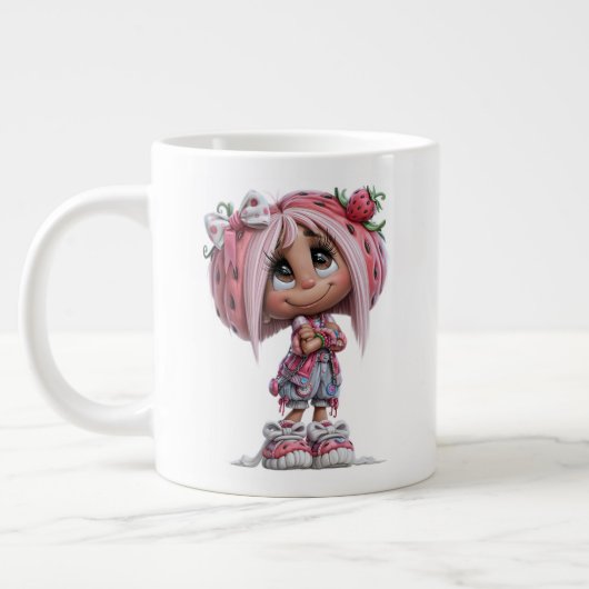 カスタム サジー ストロベリー 原宿 ジャンボコーヒーマグカップ (左)