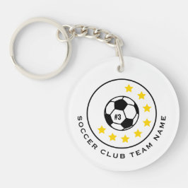 カスタム サッカー チーム ユニフォーム 番号 個人名入り キーホルダー