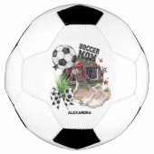 カスタム サッカー ママ フォト コラージュ サッカーボール (正面)