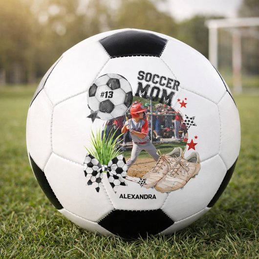 カスタム サッカー ママ フォト コラージュ サッカーボール