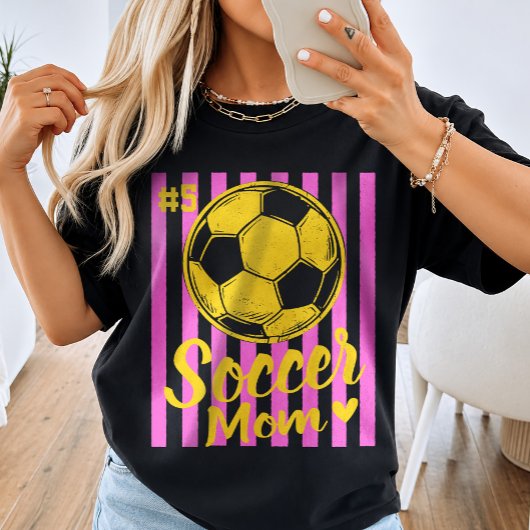 カスタム サッカー ママ プレイヤー ナンバー Tシャツ