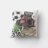 カスタム サッカー ママ 写真コラージュ クッション (正面)
