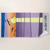 カスタム サマー イベント 年間 フィールド · フル サンセット ビーチタオル (正面)