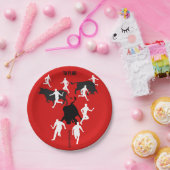 カスタム、サンフェルミンパンプロナの雄牛は走りましたり/encierro、 ペーパープレート (パーティー)