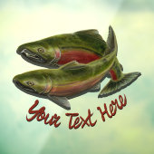 カスタム サーモン フィッシュ アート 窓用ステッカー フィッシング デカール ウィンドウサイン (シート3)