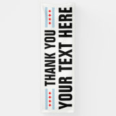 カスタム:シカゴフラグ付きのバナーにサイン 横断幕 (縦)