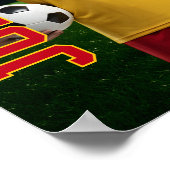 カスタム シニア ナイト フォト スポーツ サッカー チーム ポスター (角)