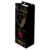 カスタム – シャンパンシップスとリッかわいらしプ ワインギフトバッグ (正面アングル)