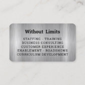 カスタム-シルバーとブラックのビジネスデザイン 名刺 (裏面)