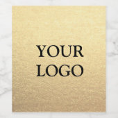 カスタム シンプル クリーン ゴールド ビジネス ロゴをここに ワインラベル (シングルラベル)