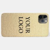 カスタム シンプル クリーン ゴールド ビジネス ロゴマーク入れ Case-Mate iPhoneケース (裏面(横))